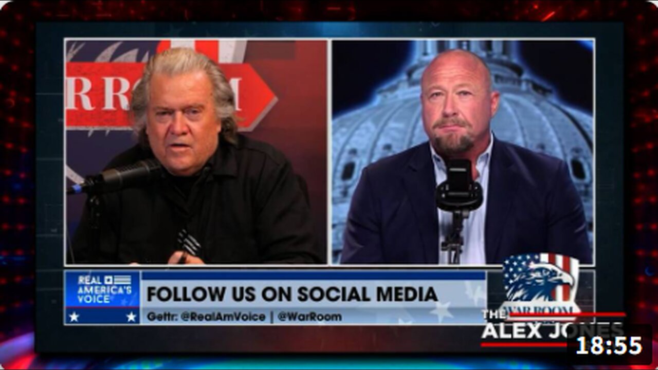 VIDEO: Steve Bannon Asks Alex Jones Where Americans Can Find His Show If The Democrats' Latest Efforts To Shut Down Infowars Are Successful