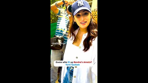 Yami Gautam spotted at Krome Studio, Bandra. #YamiGautamFans #BollywoodUpdates #MovieLovers