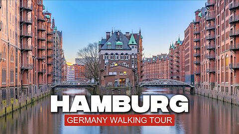 Hamburg, Germany walking tour 4K 60 FPS. THE GRITTY VENICE OF THE NORTH