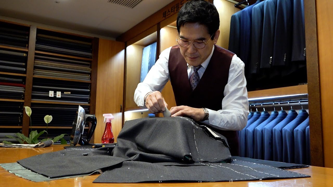 The Process of Making Handmade Tailored Suits | Korean Master Tailor With 30 Years of Experience