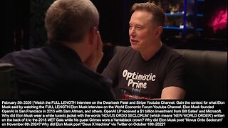 Elon Musk | "It Would Foolish to Say There Is Anyway to Maintain Control Over That. As Soon As You Unlock Digital Human You Basically Have Access to Trillions of Dollars of Revenue." - (2/5/26) + Rev: 18:21-23?