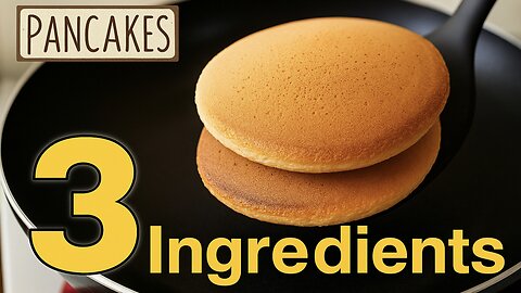 3 Ingredients Pancakes Recipe | Homemade Japanese Soft And Fluffy Souffle Pancakes
