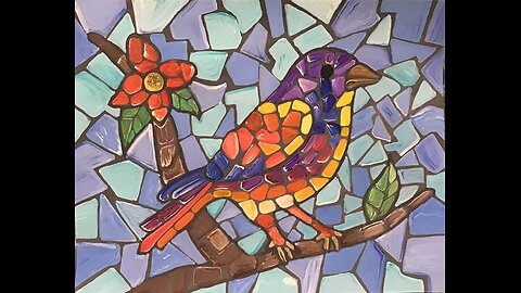 In the Studio: Mosaic Bird Art