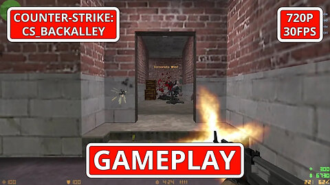 Counter-Strike: Gameplay: cs_backalley - (PC HD) [720p30FPS]