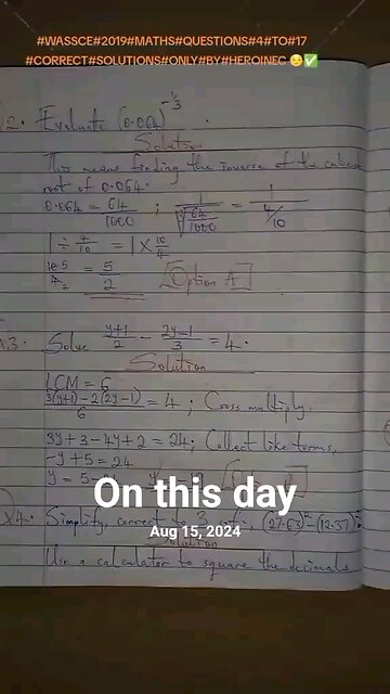 Exam question solutions that I posted #onthisday last year ☺️😇 #HeroineC #90sKiddiesRepresentative