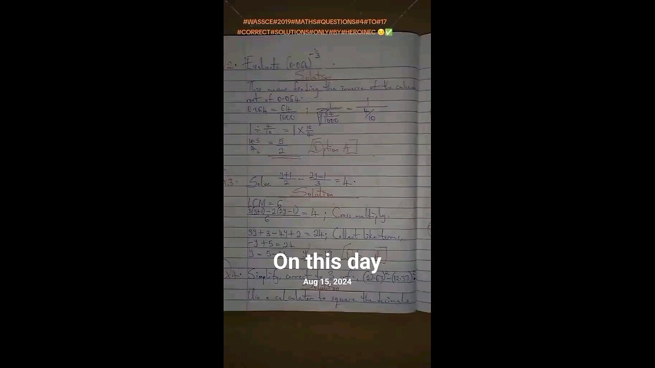 Exam question solutions that I posted #onthisday last year ☺️😇 #HeroineC #90sKiddiesRepresentative