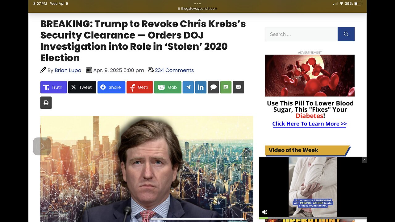 Trump to Revoke Chris Krebs’s Security Clearance — Orders DOJ Investigation into ‘Stolen’ 2030 Elect