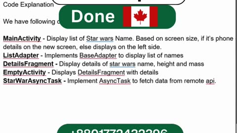 Client Work (𝐋𝐚𝐛 𝟕 )|𝐂𝐒𝐓𝟐𝟑𝟑𝟓 𝐋𝐚𝐛 𝟕 Report Android Development |Star Wars Encyclopedia App| Algonquin