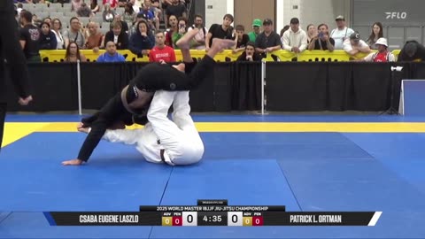 Patrick L. Ortman vs Csaba Eugene Laszlo 2025 World Master IBJJF Jiu-Jitsu Championship 8/28/25