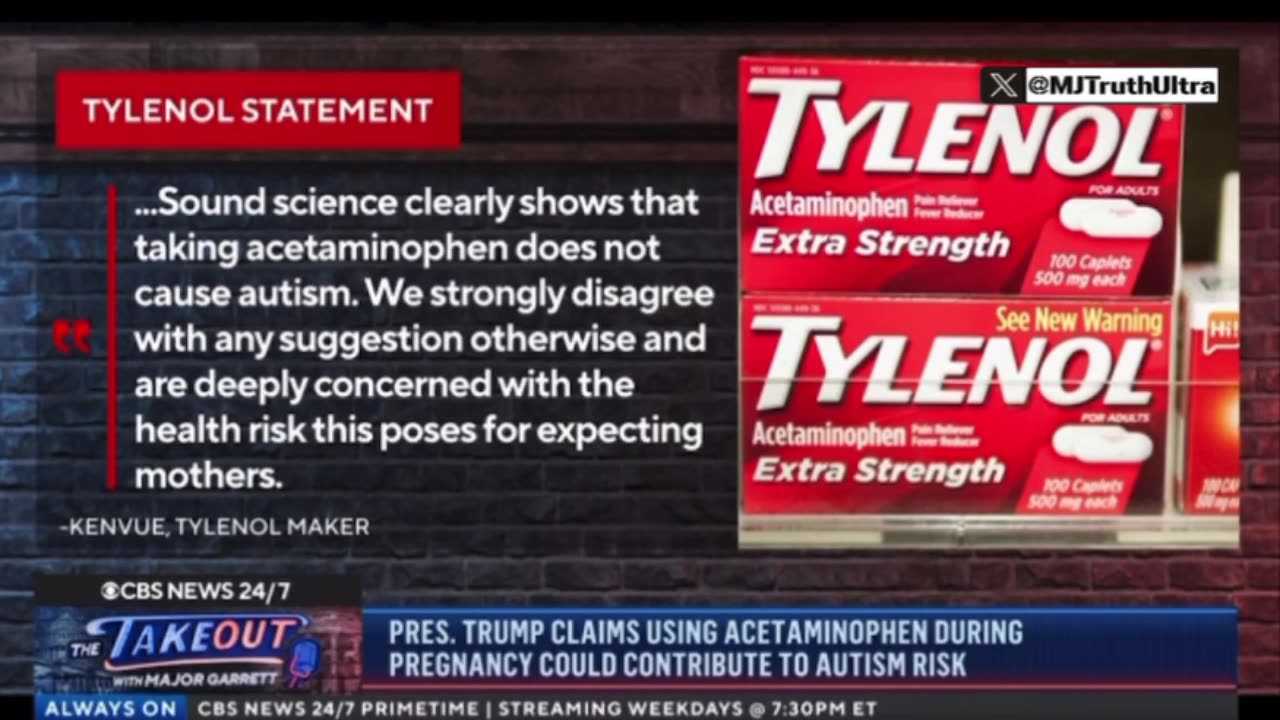 Tylenol releases a statement their product does not Cause Autism