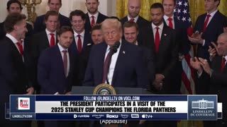 WATCH NOW: PRESIDENT TRUMP PARTICIPATES IN A VISIT OF THE 2025 STANLEY CUP CHAMPIONS THE FLORIDA PANTHERS