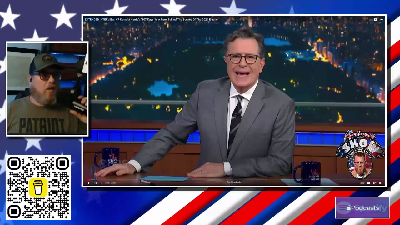 Kamala Harrier, Stephen Colbert, Gavin Newsom
