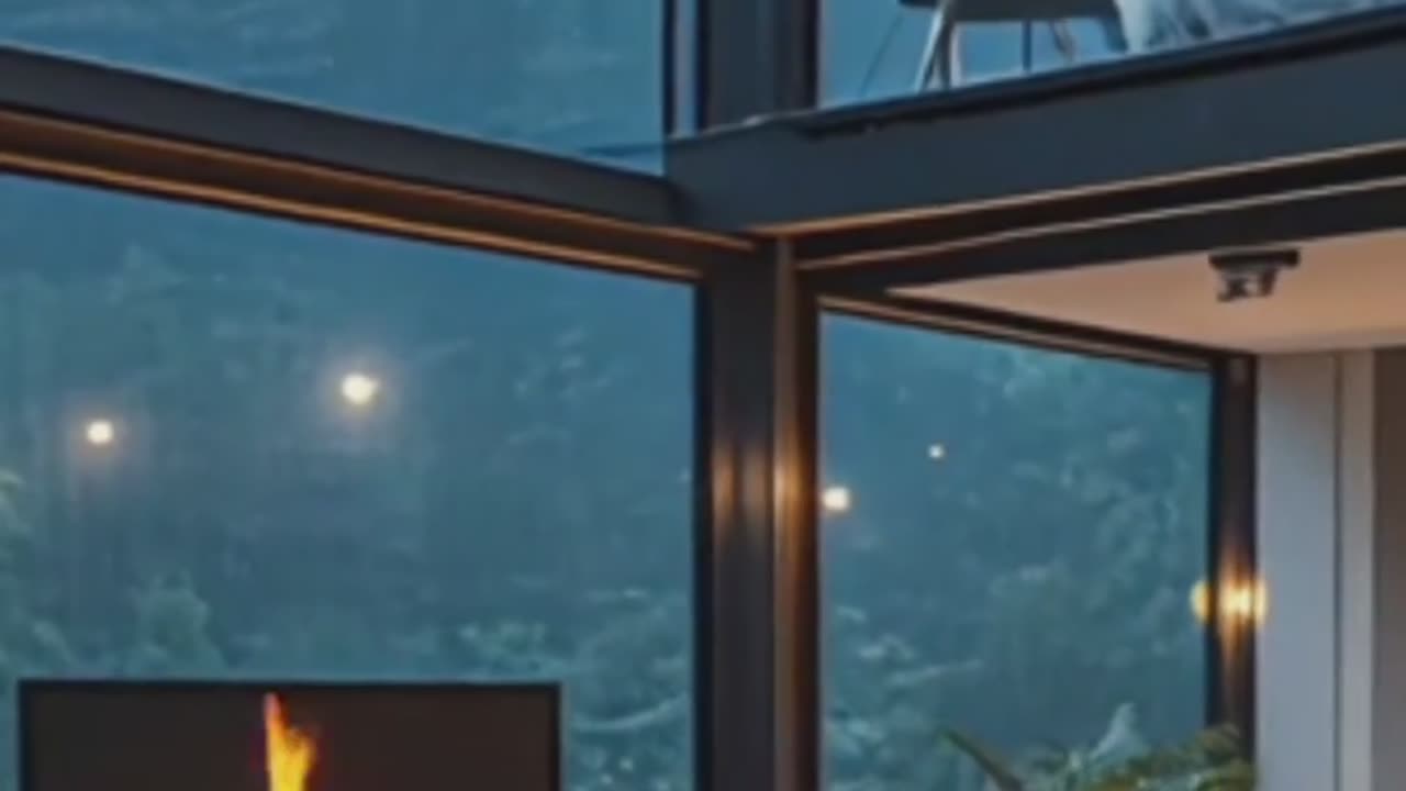 Modern Glass Cabin Retreat with Loft Bedroom.