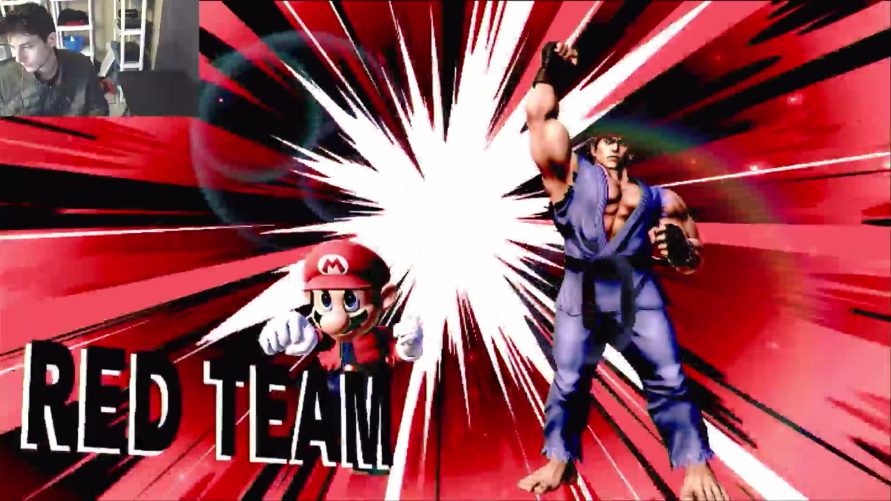 Ryu And Mario VS Sonic The Hedgehog And Pikachu The Pokemon In A Super Smash Bros Ultimate Match