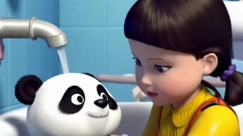 GTA V SQUID GAME GIRL DOLL SUPERMAN CUTE PANDA BATH #squidgame #shorts #gta