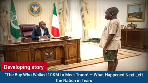 The boy who walked 10 km to meet Traore