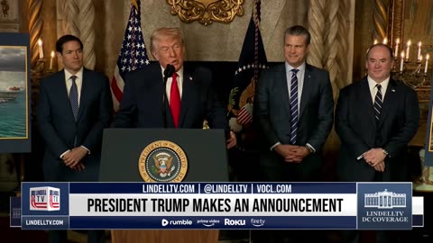 PRESIDENT TRUMP MAKES AN ANNOUNCEMENT WITH THE SECRETARY OF WAR AND SECRETARY OF THE NAVY