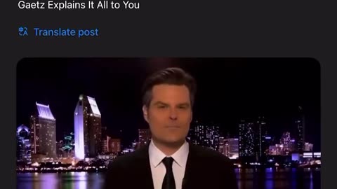 Matt Gaetz explains it all