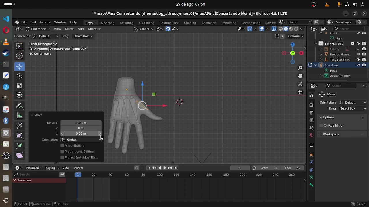 Colocando Osso 'Bones' no blender com dicas