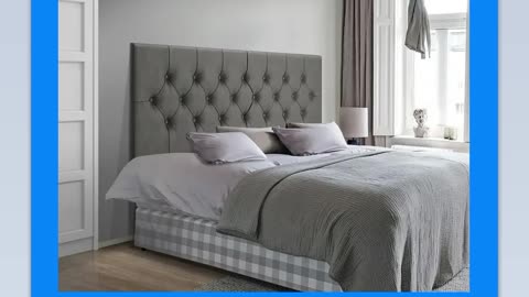Cabeceira Cama Casal Queen Box Estofada 1,60 CAPITONÊ Suspensa - Cinza Suede - AJMóveis