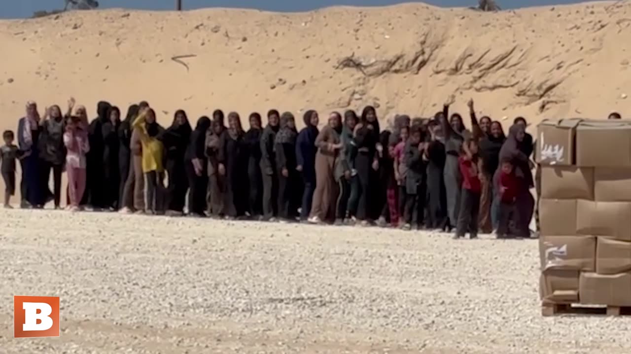 Exclusive Video of Palestinians Receiving Food from U.S.-Backed Gaza Humanitarian Foundation