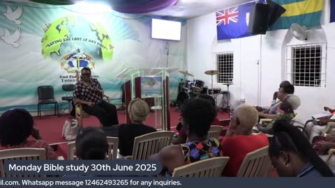 Monday Bible Study 30th June 2025
