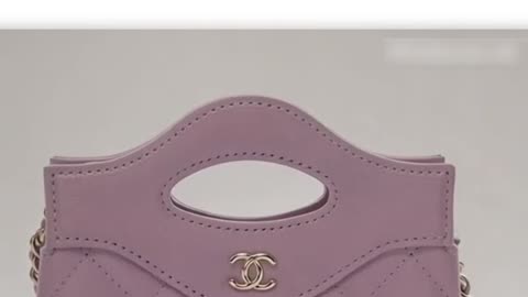 CHANEL 31 Nano Chain Shoulder Bag – Purple Leather Crossbody | Short Video