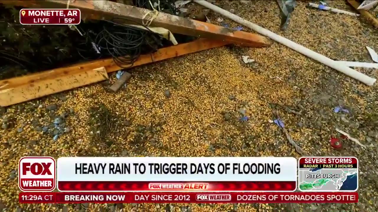 Video: Tornado damage in Monette, Arkansas.