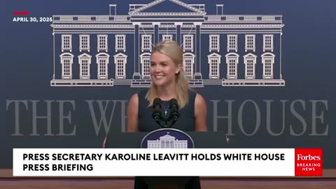 JUST IN: Karoline Leavitt Hosts 'New Media' Briefing After Trump's 100 Days in Office