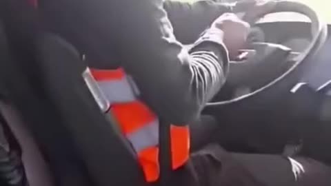 When the school bus driver texts while driving... Disturbing