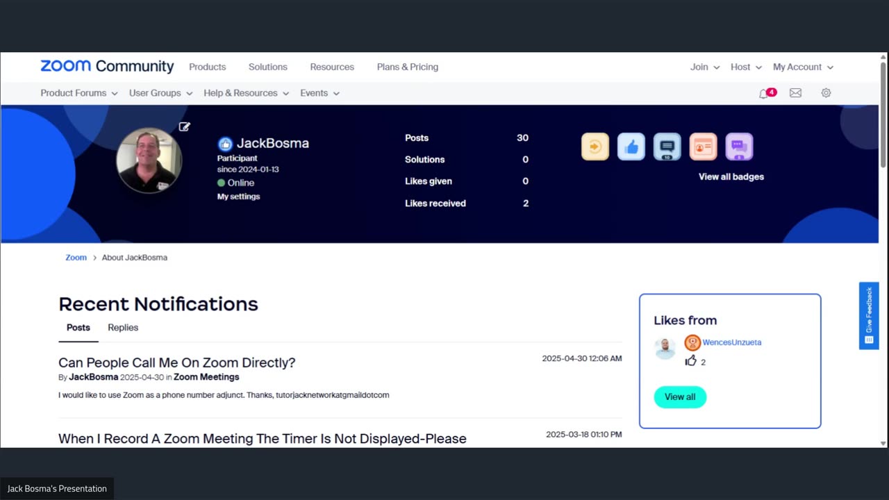 Zoom Community: Jack Bosma