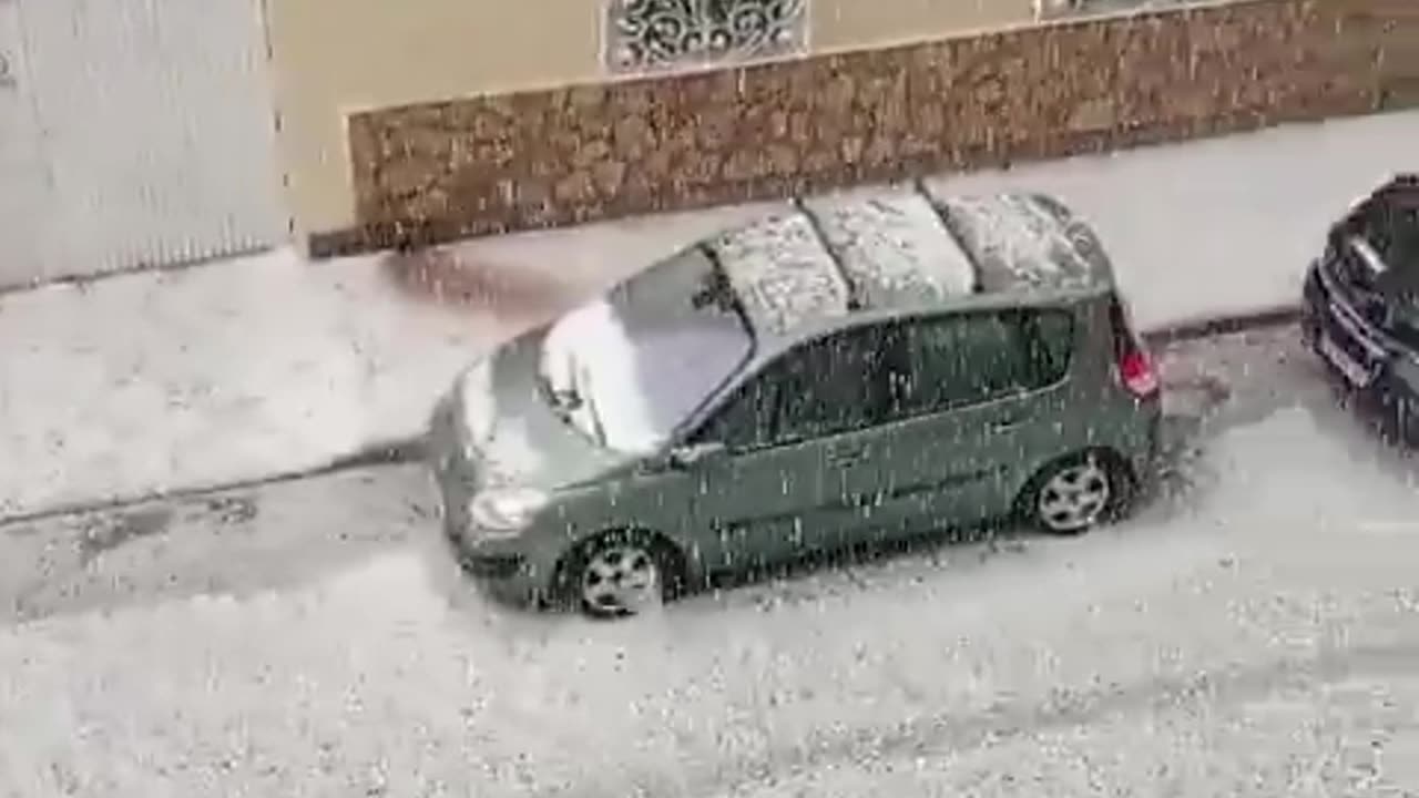 Hailstorm In Albacete City, Spain (04/04/2025)