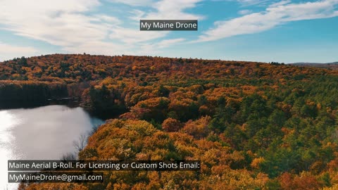 Maine B-Roll (No Sound): Fall Foliage at Lily Pond in New Gloucester, Maine Video 17