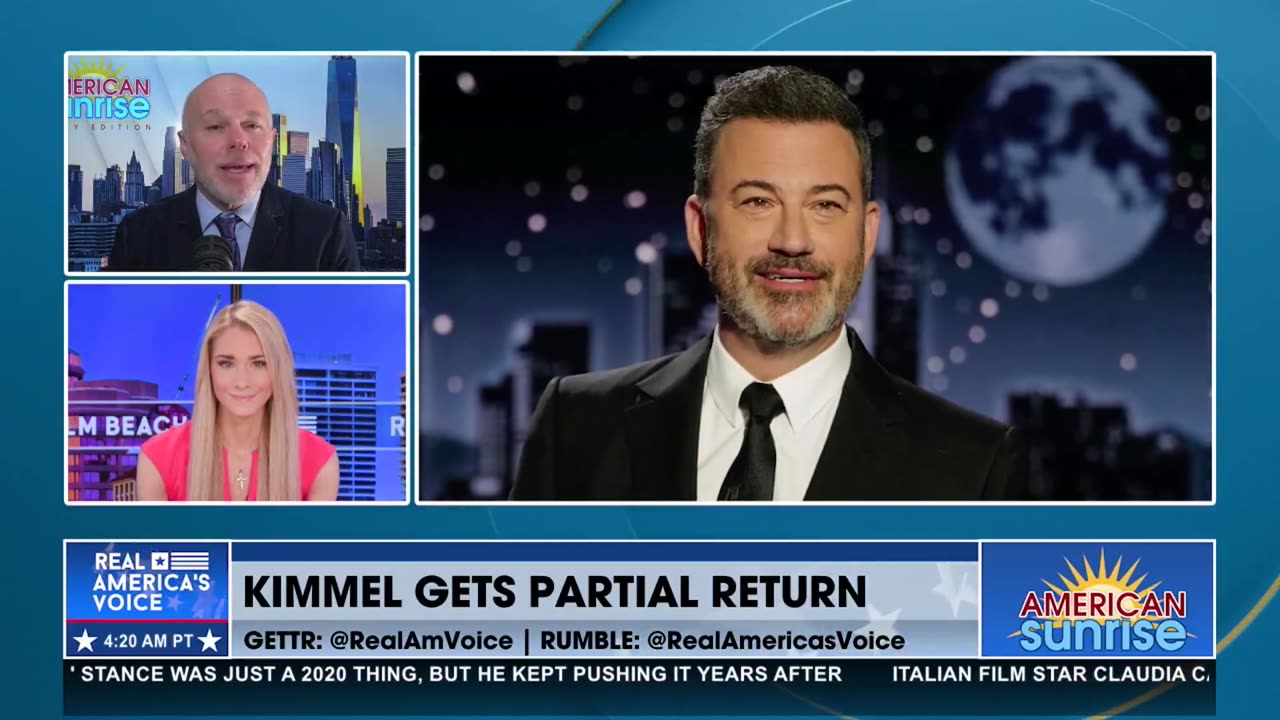 KIMMEL CAME BACK LAST NIGHT, SORT OF