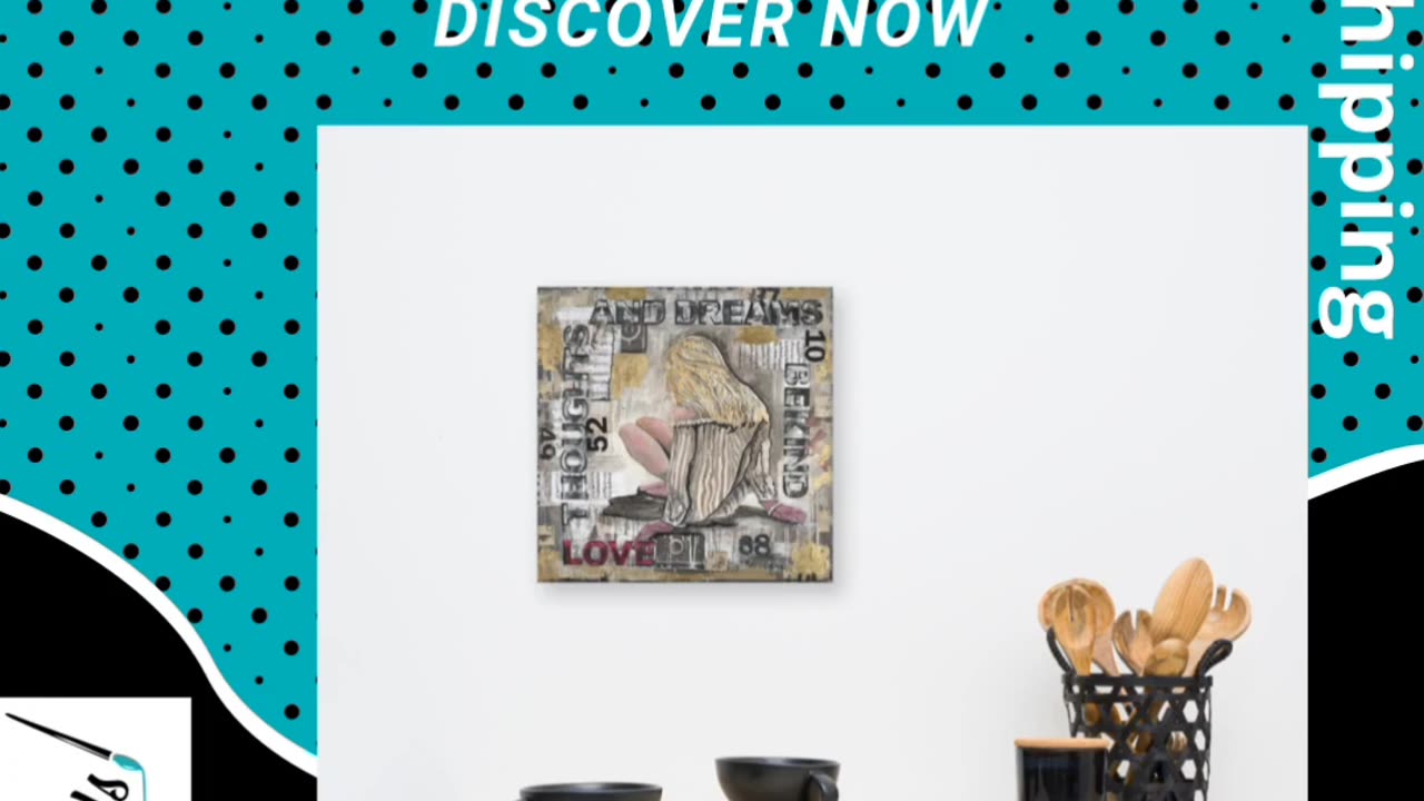 🏡🌷Art That Rhymes through Space and Time🦋- Thoughts and Dreams canvas wall art 🖼