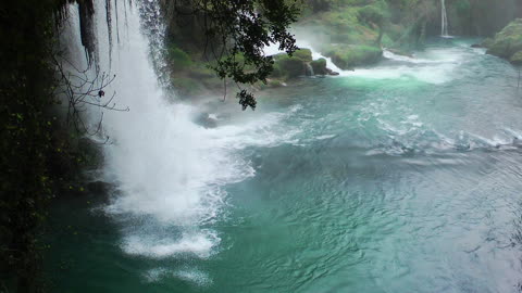 Waterfall in a Wild Nature