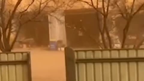 South Australia looked apocalyptic on Monday as strong winds whipped up dirt and swallowed towns in an orange haze.