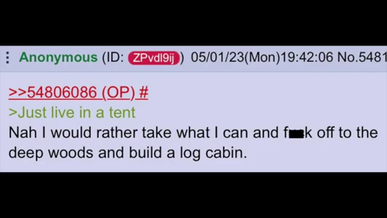 Live in a Tent - 4Chan Greentext Story