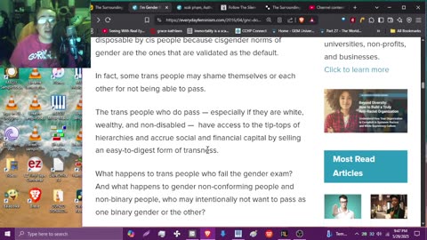 Reading an article about how "passing" concept harms gender-nonconforming people xoài phạm
