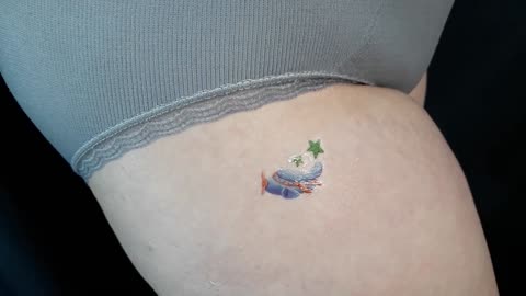 blue plane temporary tattoo sticker magic art design