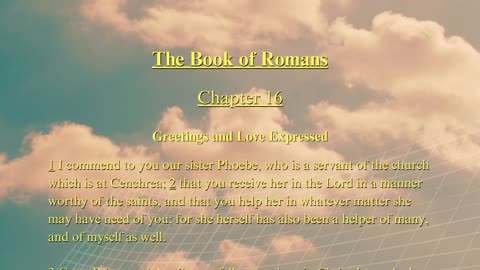 Christian Meme Video: Romans Chapter 16 (05/04/2025)