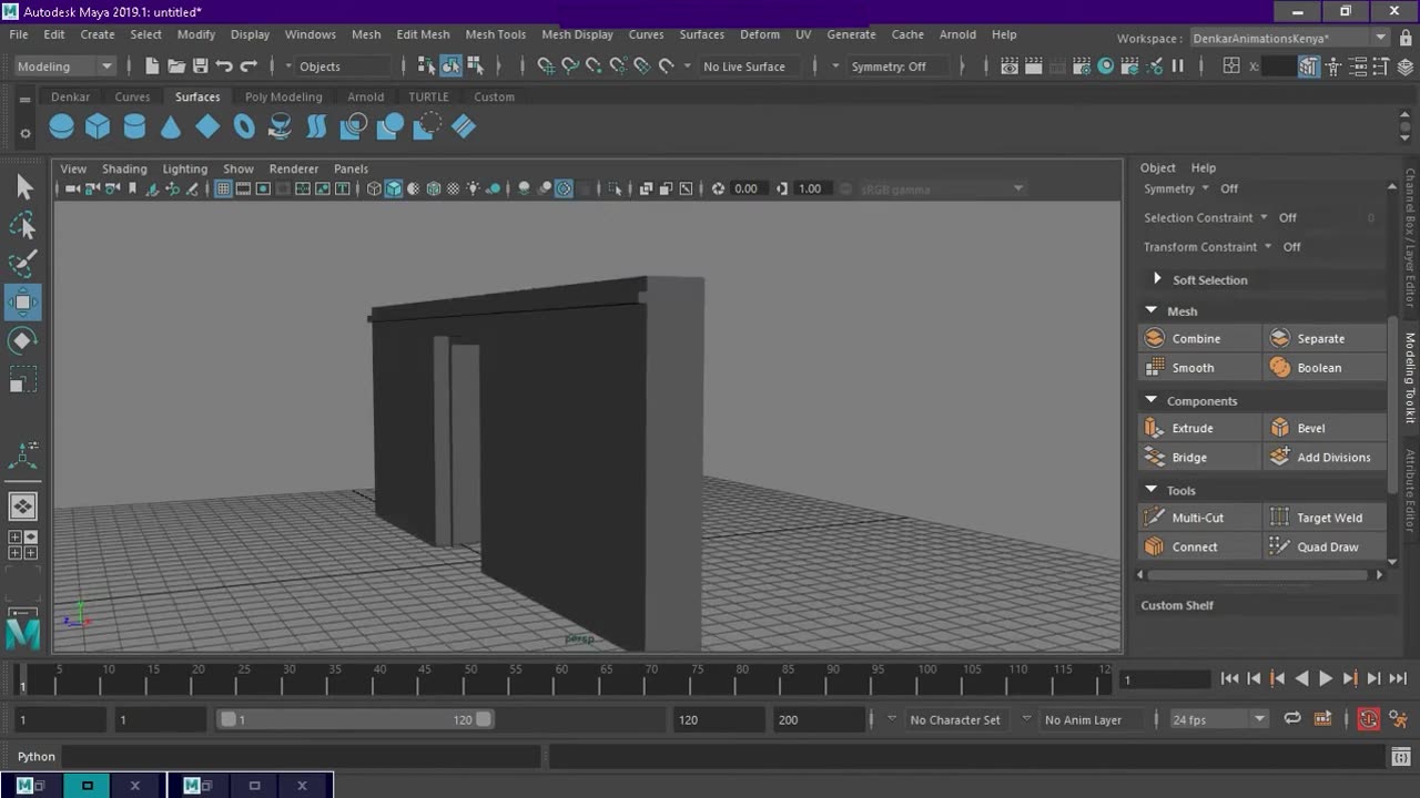 How to Model A Simple Door in MAYA 01