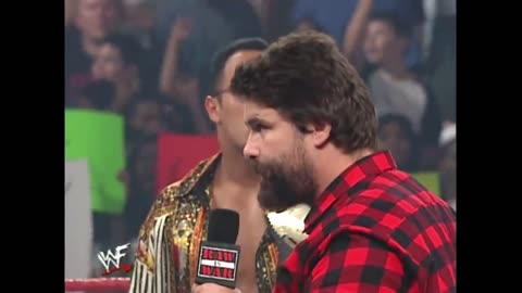 The Rock, Kurt Angle, Triple H w⧸ Stepanie McMahon, Mick Foley Segment - RAW IS WAR! HD
