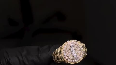 10K Yellow Gold Nugget St. Jude Ring