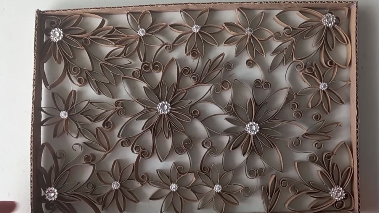 Toilet paper roll wall art