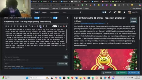 come watch me stuff like blockchain stuff or playing video games or stuff