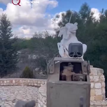 IDF Troops destroying St. George monument