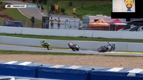 Oil Leak and Rain Chaos in Motorcycle Racing (REACTION) (Part 1)