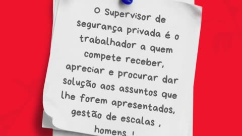 Supervisor segurança privada