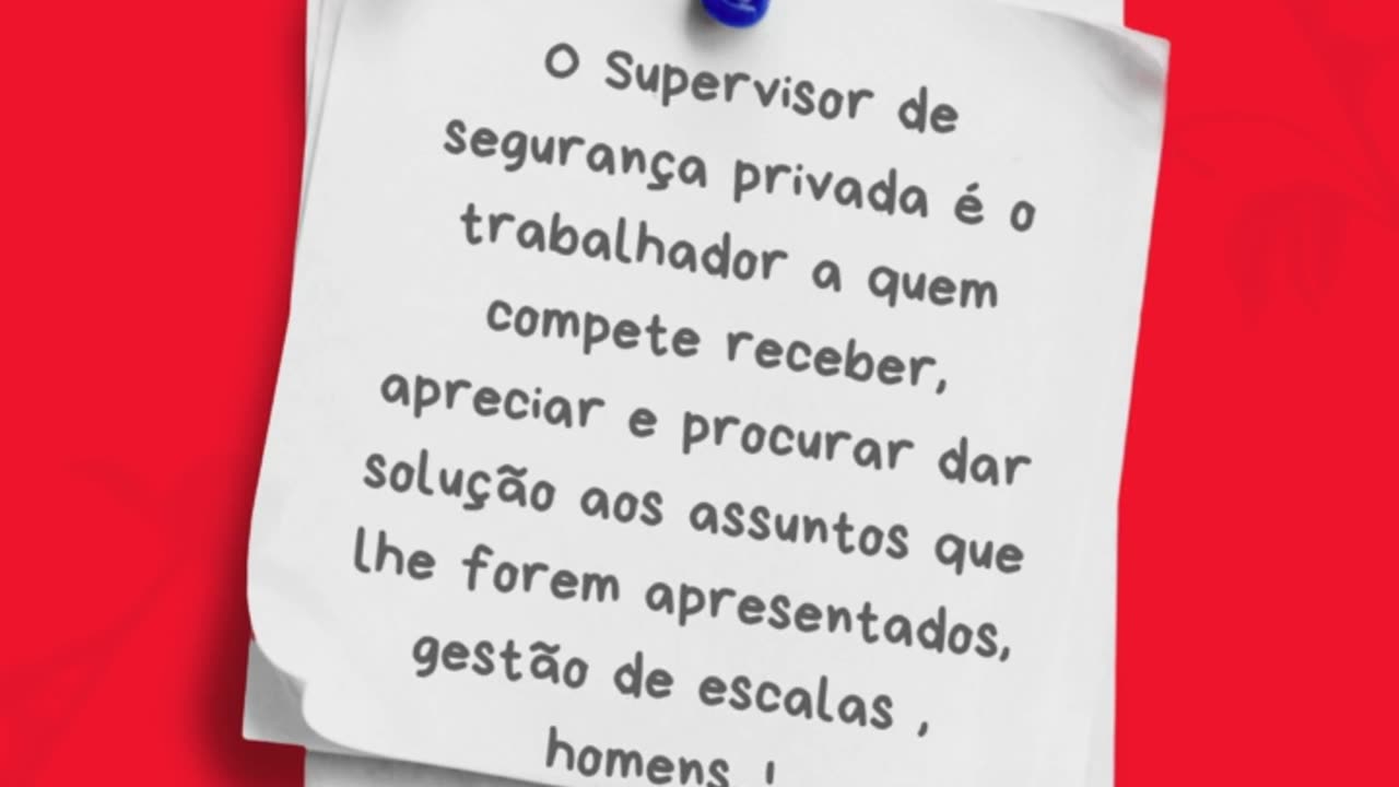 Supervisor segurança privada